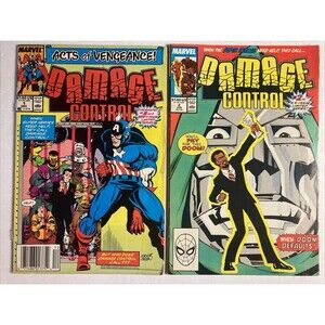 Damage Control (1989) Marvel Comic Book Set 1-2 • Captain America, Doom